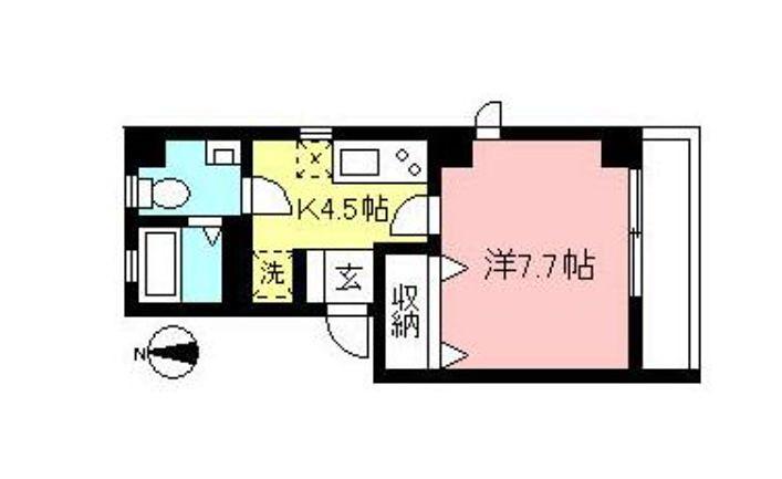 経堂ホワイトマンション(1K/3階)の間取り写真