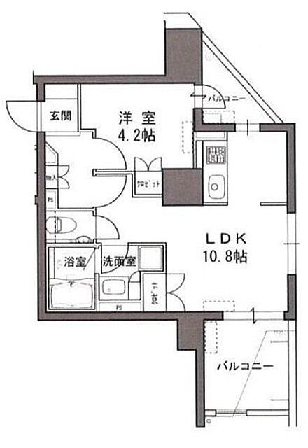 リビオレゾン本郷(1LDK/2階)の間取り写真