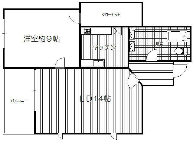 ビュー高輪(1LDK/1階)の間取り写真