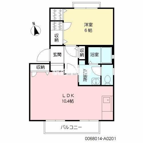 メゾン光(1LDK/2階)の間取り写真