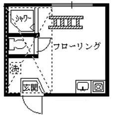 グレースアルメリア(ワンルーム/2階)の間取り写真