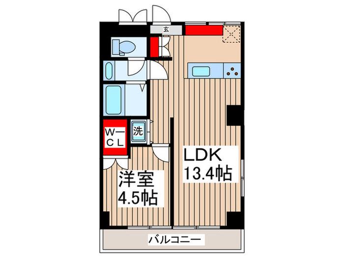 チャリオット南砂(1LDK/6階)の間取り写真
