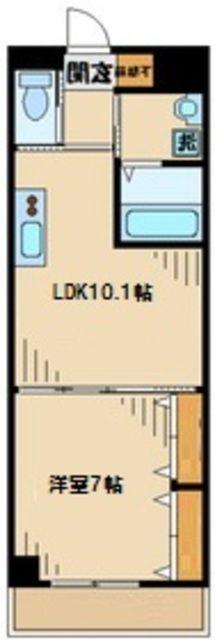 レスパス アグレアーブル(1LDK/2階)の間取り写真