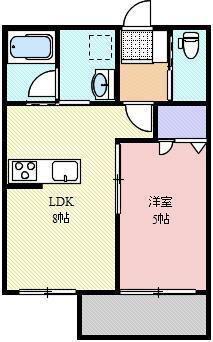 MITSUI CREST COURT(1LDK/3階)の間取り写真