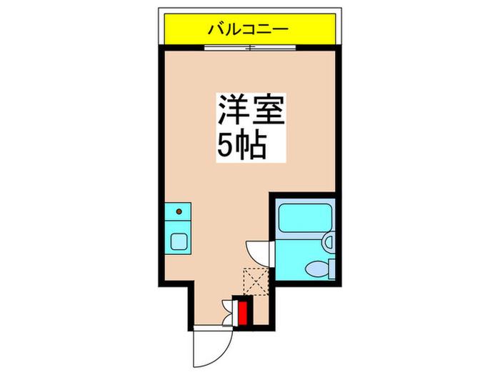 レジデンスK(ワンルーム/1階)の間取り写真