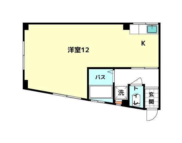 梅森ハイツ(1K/2階)の間取り写真