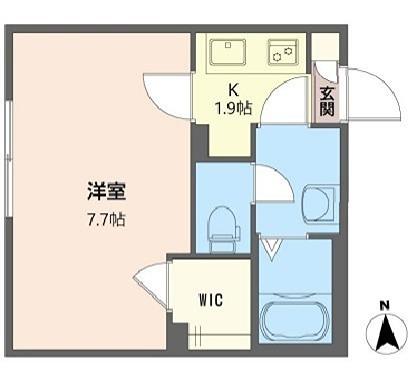 シャーメゾン(1K/1階)の間取り写真
