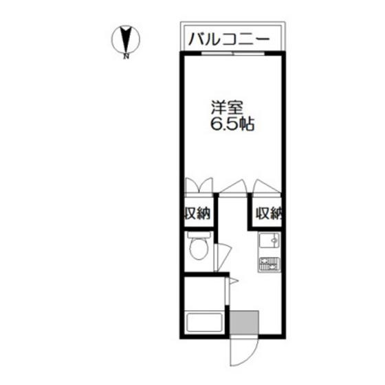 コーポ アンシャンテ II(1K/2階)の間取り写真