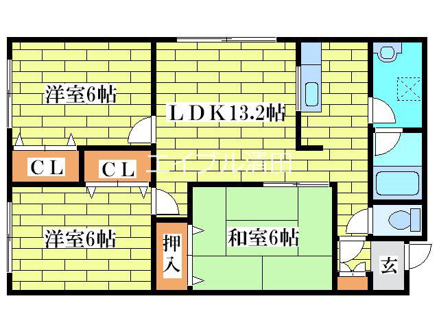 トータルハイム(3LDK/2階)の間取り写真