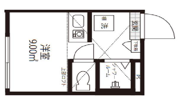スマイエ北新宿(ワンルーム/B1階)の間取り写真