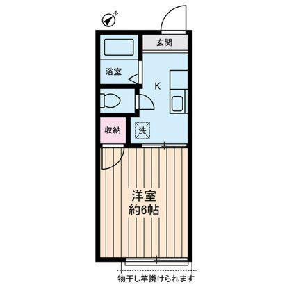 ドリームハウス 0206(1K/2階)の間取り写真