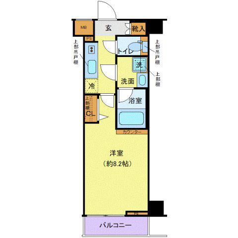 クレヴィスタ高田馬場(1K/5階)の間取り写真