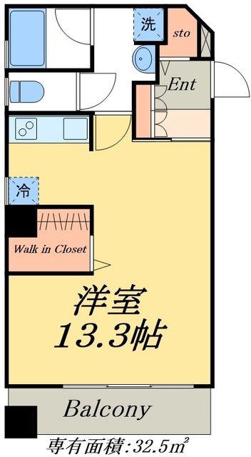 野中ビル(ワンルーム/6階)の間取り写真