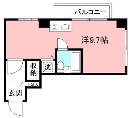 BSロイヤルハイム(ワンルーム/3階)の間取り写真