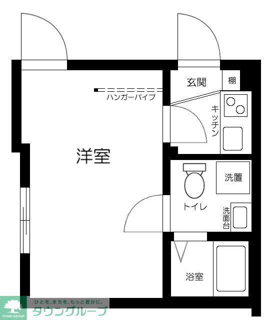 レジデンス梅島(1K/1階)の間取り写真