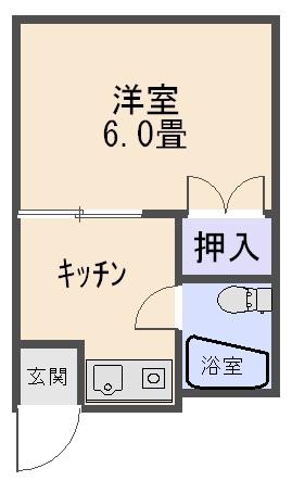 渡辺祐治アパート(1K/2階)の間取り写真