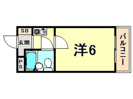 サン・モリッツ夙川(1K/3階)の間取り写真
