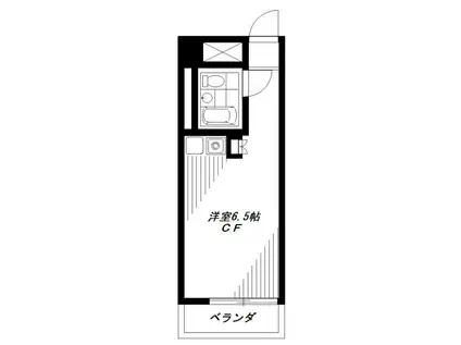 テイジン荻窪スカイレジテル(ワンルーム/4階)の間取り写真