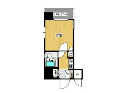 ダイナコート大博通(1K/7階)の間取り写真