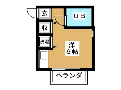シルフィード武蔵野(ワンルーム/1階)の間取り写真