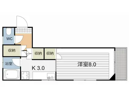 松和ビル(1K/4階)の間取り写真