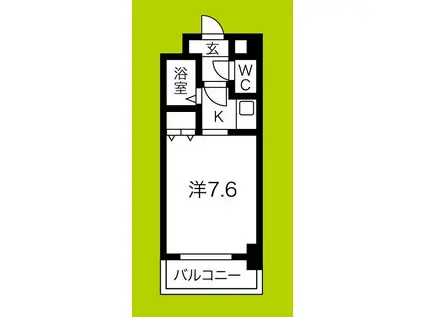 ＪＲおおさか東線 ＪＲ淡路駅 徒歩12分 7階建 築34年(1K/6階)の間取り写真