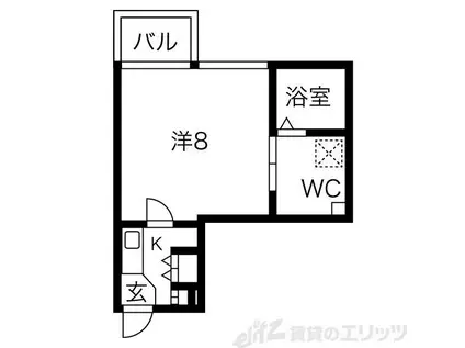 アスール江坂3RD(1K/10階)の間取り写真
