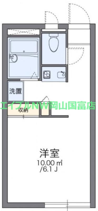 レオパレスPASTELLO(1K/2階)の間取り写真