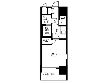 エスプレイス新大阪サウスゲート(1K/15階)の間取り写真