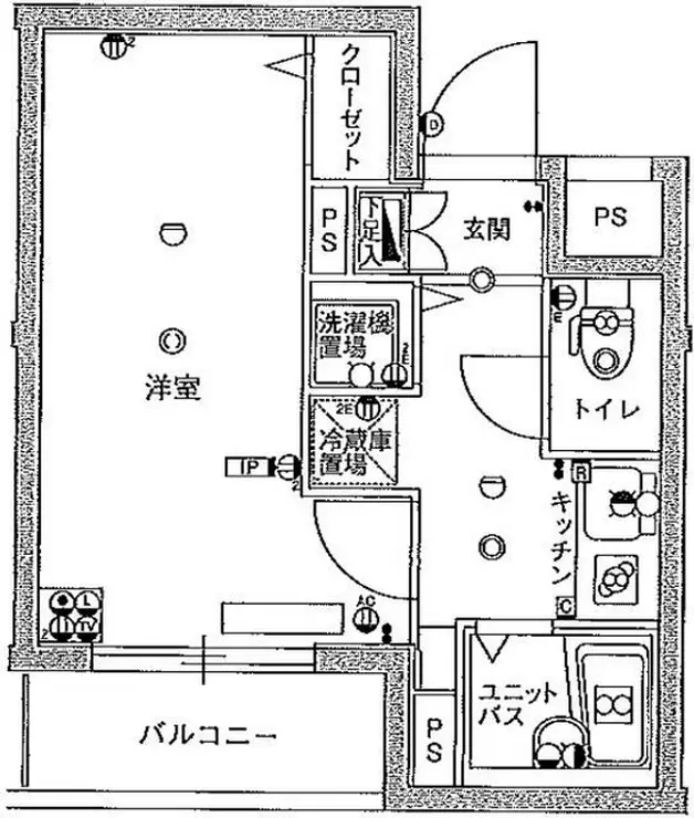 スカイコート池袋西弐番館 1階階 間取り