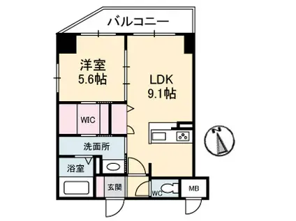 LA MONTAGNE(1LDK/7階)の間取り写真