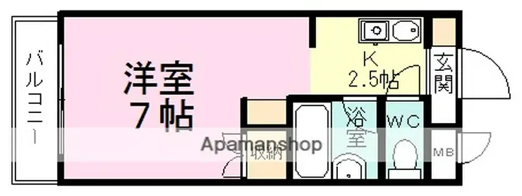 ロイヤルハイツ中根 1階階 間取り
