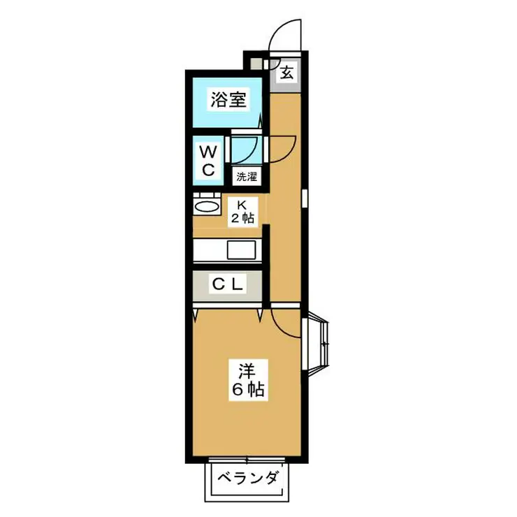 コーポティンカーベル 2階階 間取り