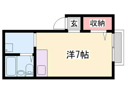 メゾン澤田 G棟(ワンルーム/2階)の間取り写真