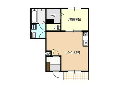 アストレア(1LDK/1階)の間取り写真