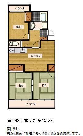 コーポナグラ(3LDK/2階)の間取り写真