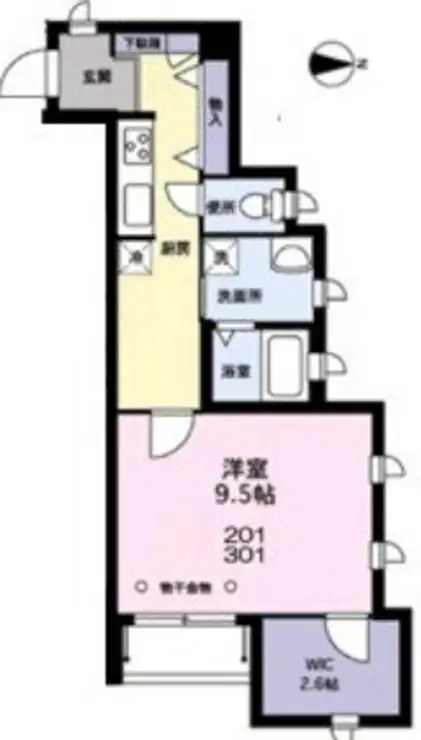 ジュネ三軒茶屋 2階階 間取り