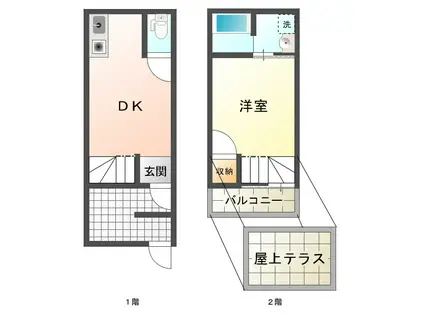 W&R APARTMENT02(1LDK/1階)の間取り写真