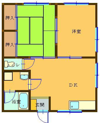 ハイツサクセス(2DK/2階)の間取り写真