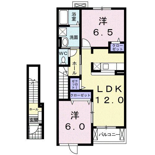 サンコファ(2LDK/2階)の間取り写真