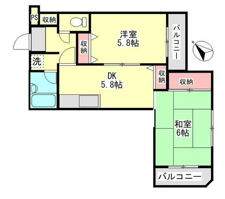 ベルハイム河辺 2階階 間取り