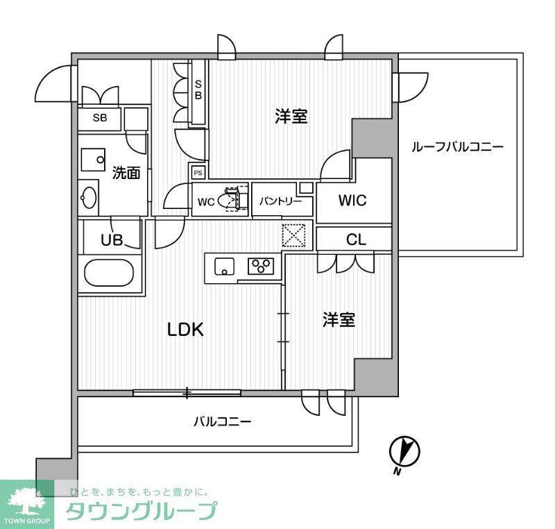 シーズンフラッツ新大塚(2LDK/5階)の間取り写真