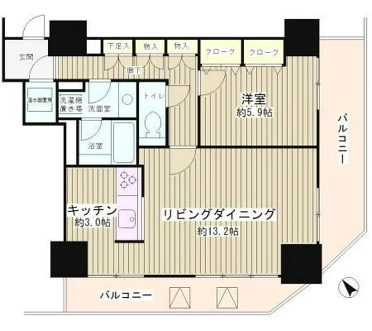 トレステージ目黒 5階階 間取り