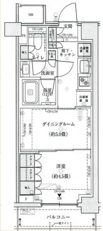 パークホームズ初台一丁目 6階階 間取り