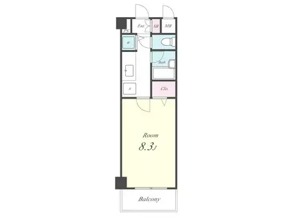 ルミナスヨシ(1K/3階)の間取り写真