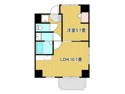 ザ・レジデンス元魚(1LDK/5階)の間取り写真