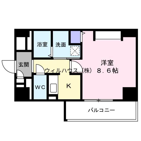 エヌエムキャトフヴァン(1K/1階)の間取り写真