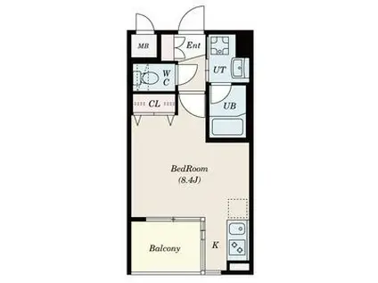 CITY SPIRE 名駅北(ワンルーム/6階)の間取り写真