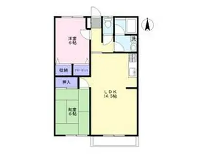 ロイヤルハイツ春日(2LDK/2階)の間取り写真