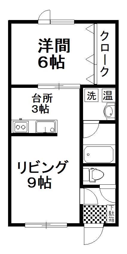 LIGAREII(1LDK/1階)の間取り写真